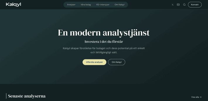 Ny hemsida för Kalqyl
