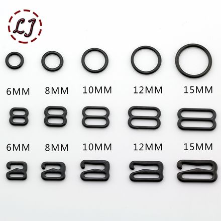 Hohe qualität 30 teile/los 10mm 12mm weiß lackiert schwarz typ 0 8 9 metall bar Schnallen clips für