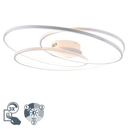 Ceiling light white 80 cm incl. LED 3-step dimmable - Rowin