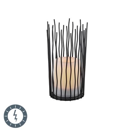 Table lamp with flame effect incl. LED on solar IP44 - Cordo