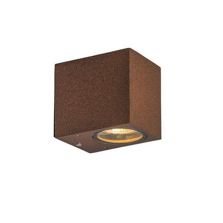 Set of 4 industrial wall lamps rust brown IP44 - Baleno I