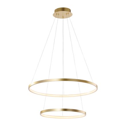 Modern ring hanging lamp gold incl. LED - Anella Duo