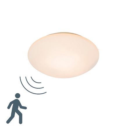 Ceiling light white with motion detector IP44 - Motion IV