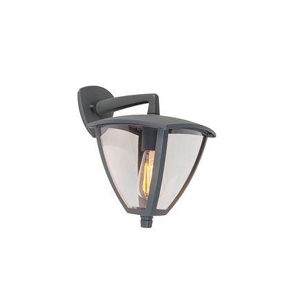 Classic outdoor lantern wall down dark gray IP44 - Platar