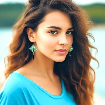 La Lupa Designs - Origami Earrings Turquoise Manta | Anthos