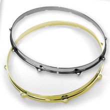 Trumsarg, Die cast sarg i guld (mässing) och svart (Svart (svart krom), Reso (under), 14" - 10 hål)