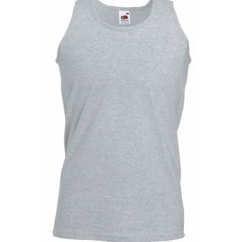 Fruit of the Loom Athletic Vest Gråmelerad bomull Large Herre