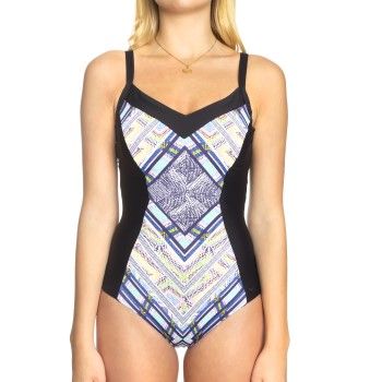 Sunseeker Tribe Attack Swimsuit Svart mønstret D 36 Dame