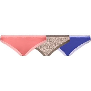 Calvin Klein Truser 3P Bottoms Up Refresh Bikinis Blå/Rosa nylon Medium Dame