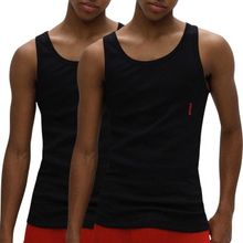 HUGO 2P Twin Tank Top Svart bomull Medium Herre