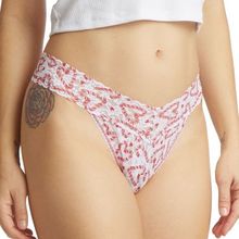 Hanky Panky Truser Printed Original Rise Thong Hvit Mønster nylon One Size Dame
