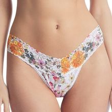 Hanky Panky Truser Printed Low Rise Thong Hvit m Blomste nylon One Size Dame