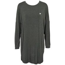 Missya Softness Long Sleeve Nightdress Mørkgrå modal Small Dame