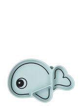 Silic Stick&Stay Plate Wally Blue Home Meal Time Plates & Bowls Plates Blue D By Deer