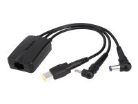 Targus 3-Way DC Charging Hydra - Strømadapter - 3-stiftsstrøm - svart - Europa - for Targus Universal USB 3.0, Universal USB 3.0 DV4K