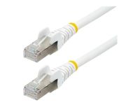StarTech.com 3m CAT6a Ethernet Cable - White - Low Smoke Zero Halogen (LSZH) - 10GbE 500MHz 100W PoE++ Snagless RJ-45 w/Strain Reliefs S/FTP Network Patch Cord - Koblingskabel - RJ-45 (hann) til RJ-45 (hann) - 3 m - S/FTP - CAT 6a - IEEE 802.3bt - uten hi