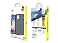 ITSKINS Level 3 Supreme // Frost Antimicrobial - Baksidedeksel for mobiltelefon - termoplast-polyuretan (TPU) - grå, svart - for Apple iPhone 11 Pro, X, XS