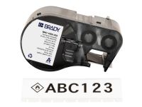 Brady ToughBond Series - Polyester - blank - permanent akryl-adhesiv - 101,6 mikroner - svart på hvitt - Rull (2,54 cm x 7,62 m) 1 kassett(er) label in cartridge with ribbon - for Brady BMP53