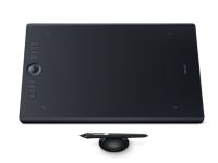 Wacom Intuos Pro Large - Digitizer - højre- og venstrehåndet - 43 cm x 28.7 cm x 0.8 cm - multi-touch - elektromagnetisk - 8 knapper - trådløs, kabling - USB, Bluetooth - sort