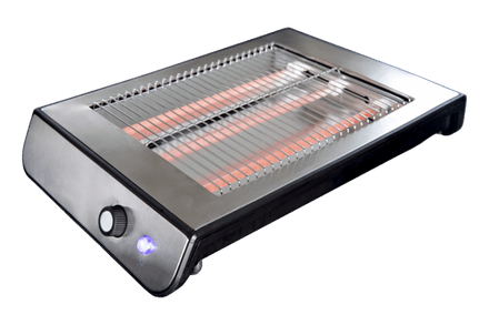 Gastronoma Flat Toaster Electronic Timer Brødrister - Svart/sølv