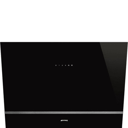 Smeg Kv28n Vegghengt ventilator - Svart/glass