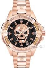 Philipp Plein PWNAA0922 The Skull Brun/Rose-gulltonet stål Ø41 mm