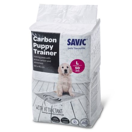 Savic Puppy Trainer Pads with Activated Charcoal - Large: 60 x 45cm, 50 Pads