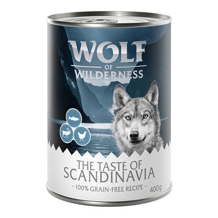 Wolf of Wilderness Adult "The Taste of" 6 x 400g - The Taste of Scandinavia - Reindeer, Salmon, Chicken