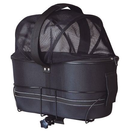 Trixie Friends on Tour Black Bicycle Bag - 42 x 29 x 48 cm (L x W x H), up to 6kg capacity