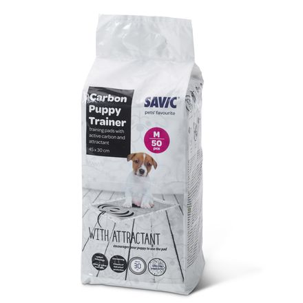 Savic Puppy Trainer Pads with Activated Charcoal - Medium: 45 x 30cm, 50 Pads