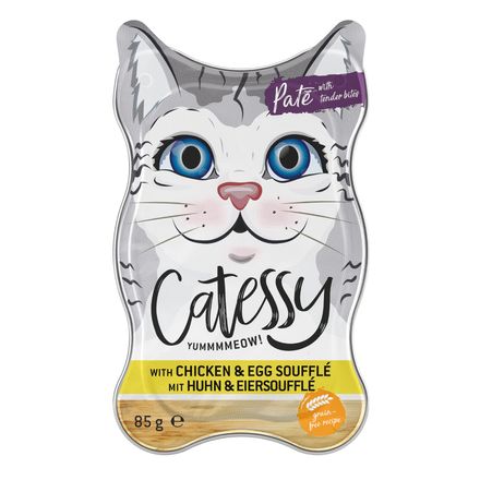 Catessy Fine Pâté Tray – Chicken & Egg Soufflé - Saver Pack: 36 x 85g