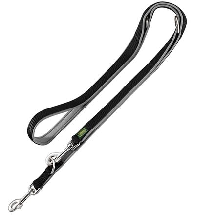 HUNTER Neoprene Lead – Black/ Grey - 200cm, adjustable