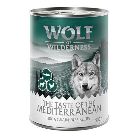 Wolf of Wilderness Adult "The Taste of" 6 x 400g - The Taste of the Mediterranean - Lamb, Chicken, Trout