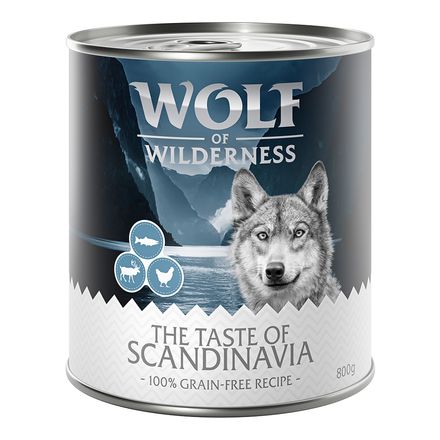 Wolf of Wilderness Adult "The Taste of" 6 x 800g - The Taste of Scandinavia - Reindeer, Salmon, Chicken
