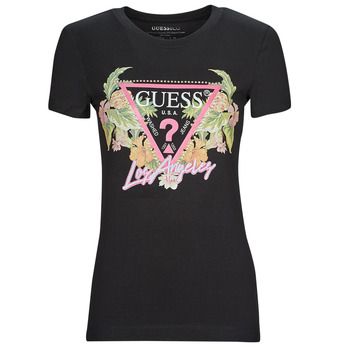 Guess T shirt SS CN TRIANGLE FLOWERS TEE