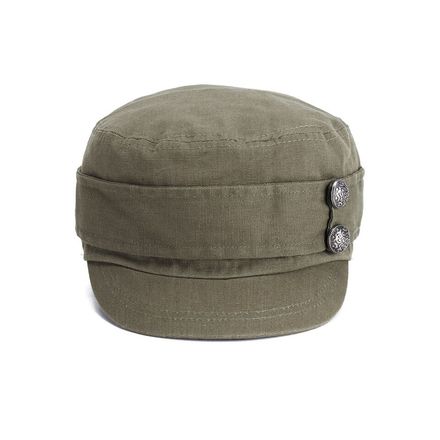Boardman Bros Women’s Button Detail Porter’s Cap – Khaki - Khaki
