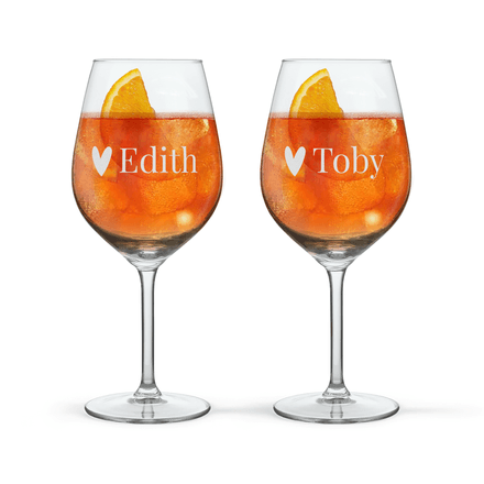 Personalised Aperol Spritz glass - 2pcs
