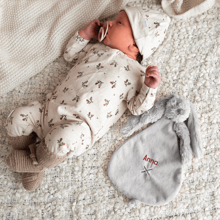 Happy Horse - Personalised Rabbit Richie baby tuttle - Grey