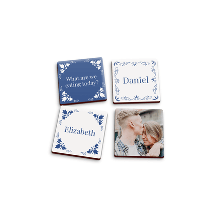 Personalised magnets - Square - 4 pcs