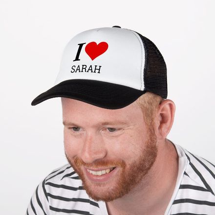 Personalised trucker cap - Black/white