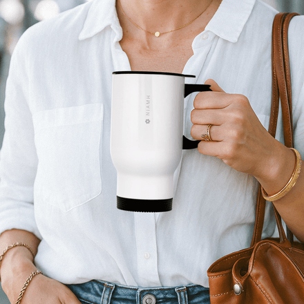 Personalised thermos mug - 414 ml - White