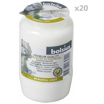 Bolsius Minneslys Compo No 3 20 stk gjennomsiktig