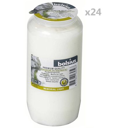 Bolsius Minneslys Compo No 7 24 stk gjennomsiktig