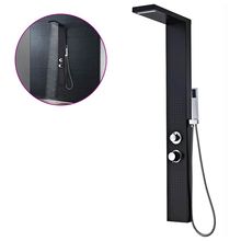 vidaXL Dusjpanel aluminium matt svart