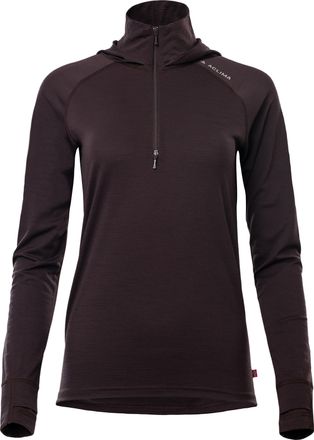 Aclima Women's LightWool 180 Hoodie Chocolate Plum Langermede trøyer L