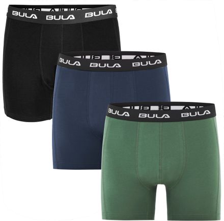 Bula Men's Frame 3pk Boxers Ivy/Black/Navy Undertøy Ivy, Black, Navy S
