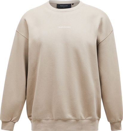 Peak Performance Men's Original Terry Crew Avid Beige Langermede trøyer M