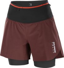 Salomon Women's S/Lab Salomon Ultra 2in1 Shorts Decadent Chocolate/Vanilla Ice Treningsshorts Decadent Chocolate/Vanilla Ice/ S