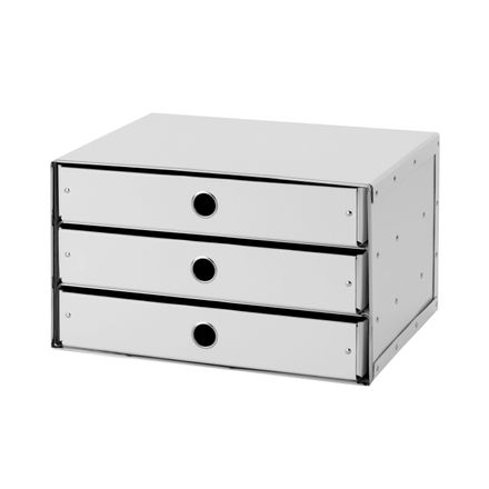 Box Trippel 25x35cm Vit