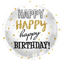 Folieballong 3 x Happy Birthday